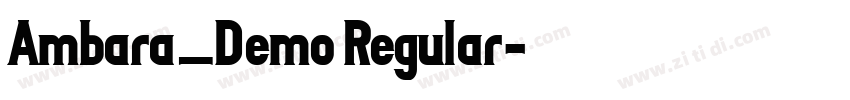 Ambara_Demo Regular字体转换
